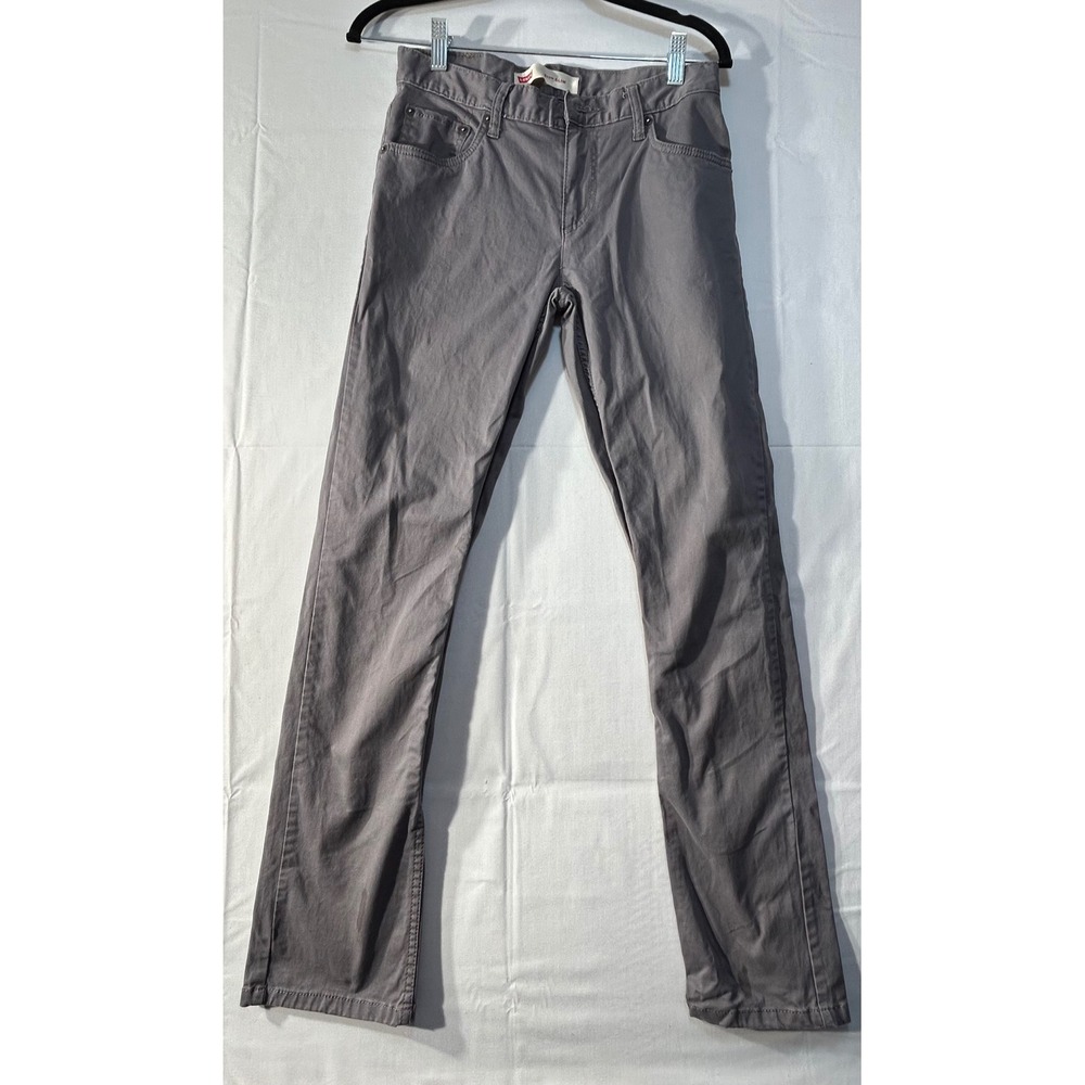 Levis 511 Slim Fit Gray Pants Boys 16 Regular W28 L28 Stretch Cotton Chino